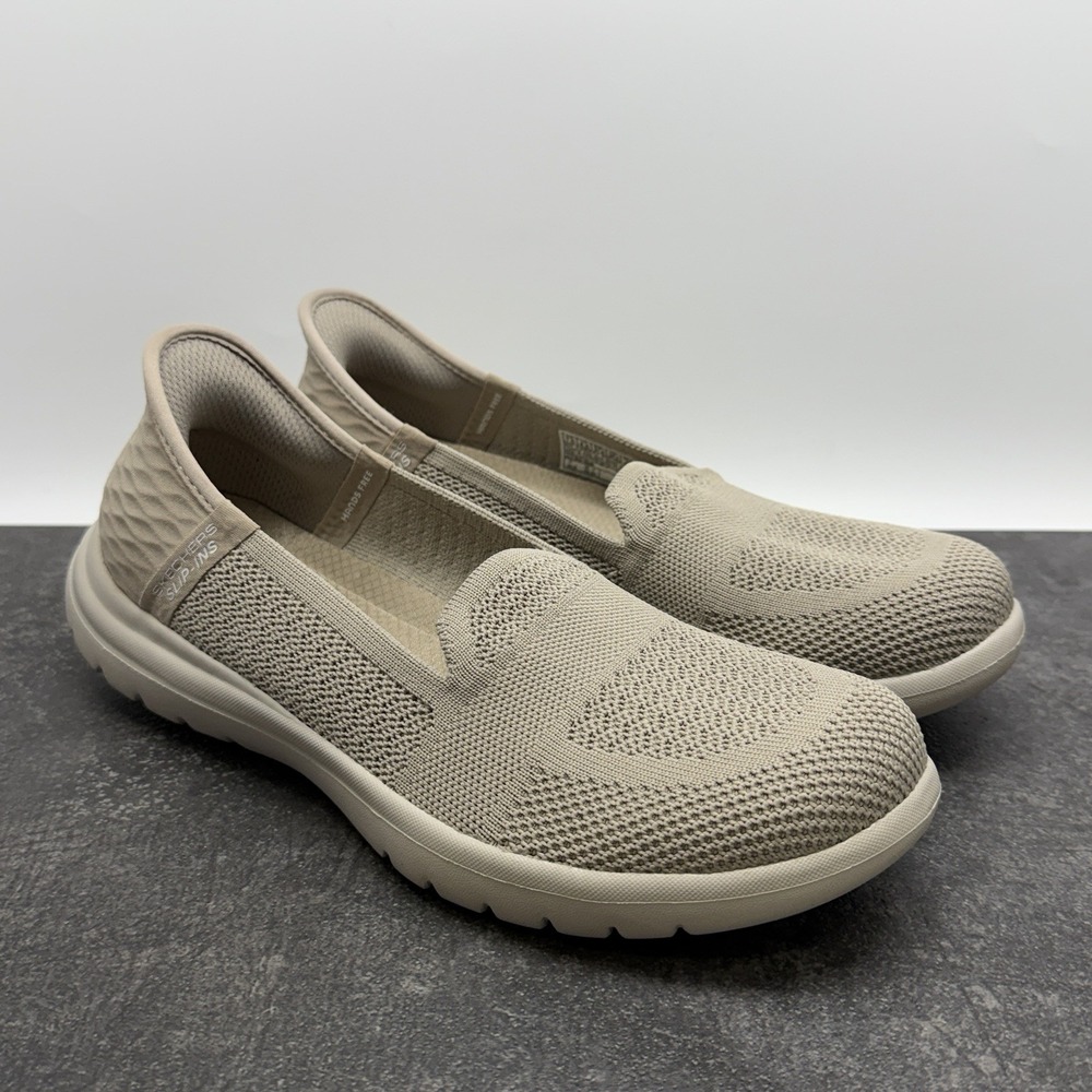 Skechers Slip-ins Shoes On-the-GO Women's 7.5 Hands Free Serene Taupe